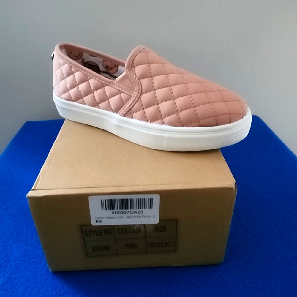 Pink quilted slip on